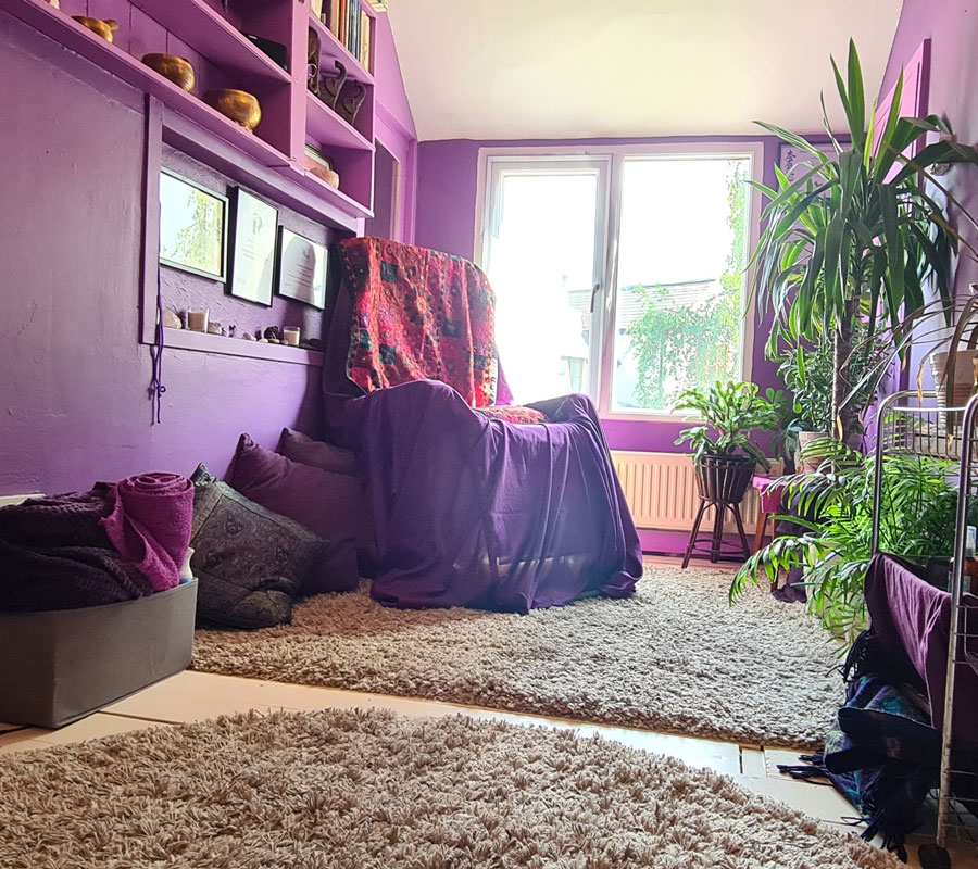 Treatment room with reflexology chair