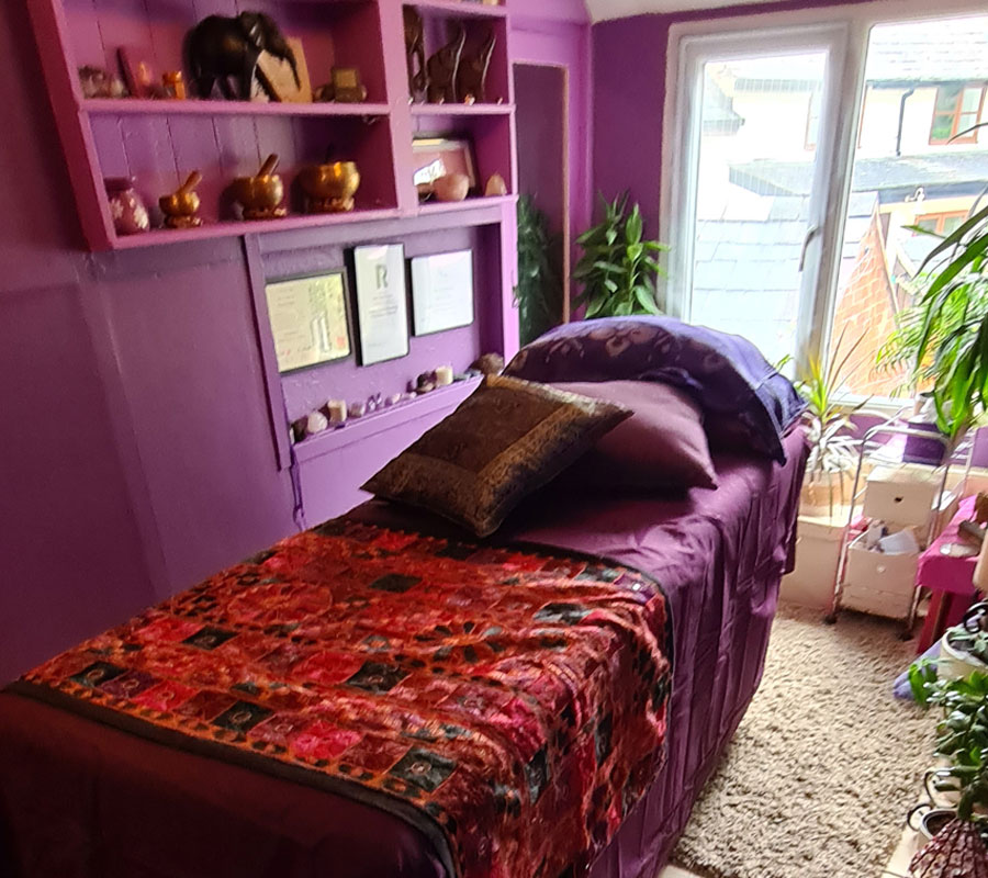 Treatment room with reflexology chair